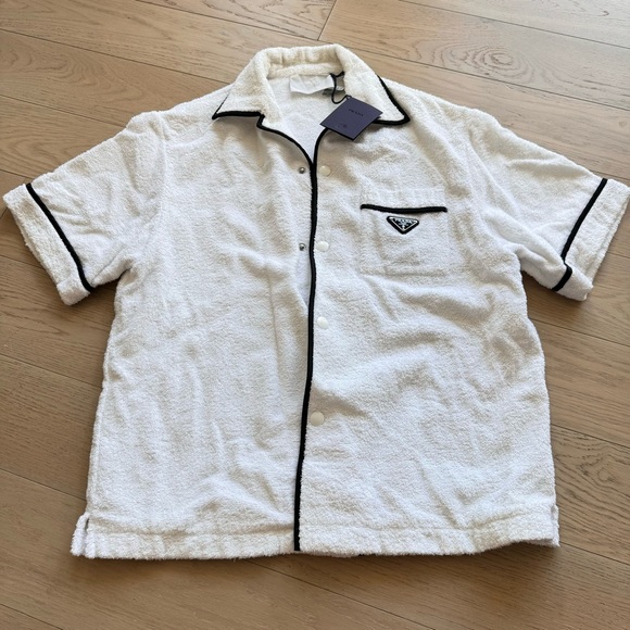 Authentic Prada Terry Cotton bowling shirt